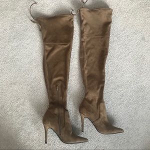 Like New Tan Suede Knee High Boots
